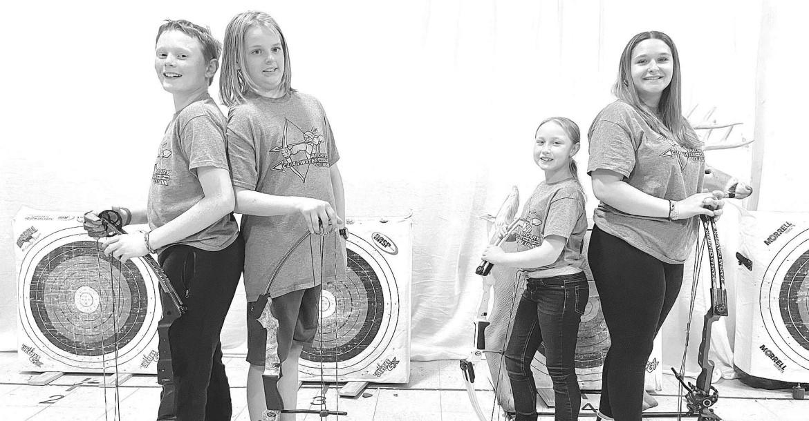 Clearwater archers who will compete in nationals this month are, from left, Daniel Strauhs, Blaine Peak, Kenzi Moore and Lauren Rowland. The competition will be held in Sandy, Utah.